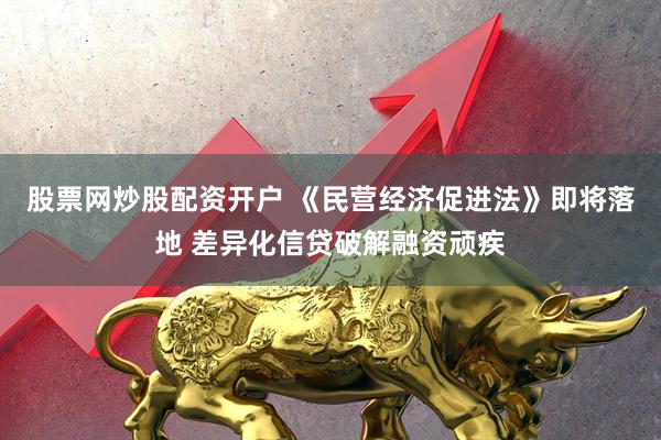 股票网炒股配资开户 《民营经济促进法》即将落地 差异化信贷破解融资顽疾